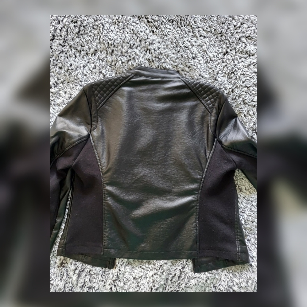 Black multi texture moto jacket